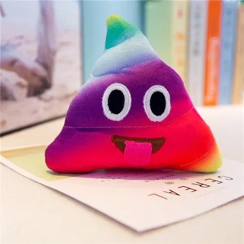 VILEAD милый смайлик какашка Подушка Almofada мягкая плюшевая игрушка кукла Poo Cojines диванная подушка для сиденья Coussin домашний декор - Цвет: Colorful Poop Tongue