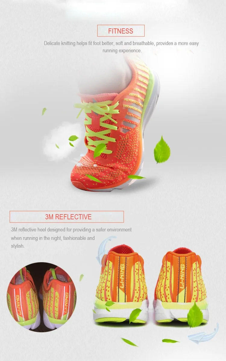 Li-Ning мужской супер-светильник кроссовки для бега амортизация дышащий тренировочный 3M Светоотражающие кроссовки спортивная обувь ARBL015