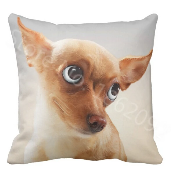 

Наволочка для подушки с изображением оленя чихуахуа, мультяшный чехол с закрытым лицом, милая декоративная подушка для чихуахуа, подарок дл...