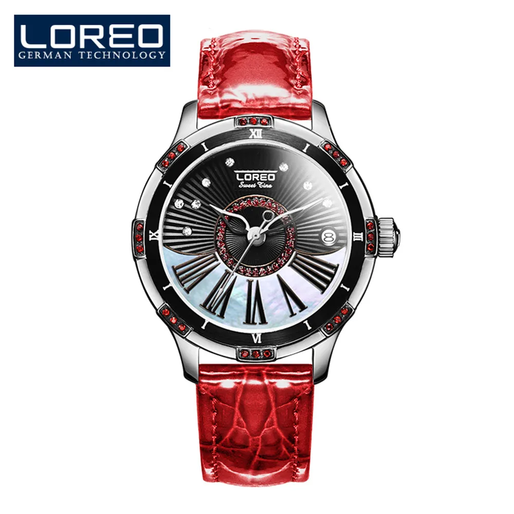 LOREO Top Brand Luxury Mechanical Watches Women Fashion Casual Sapphire 50M Waterproof Women Automatic Watch Relogio Feminino