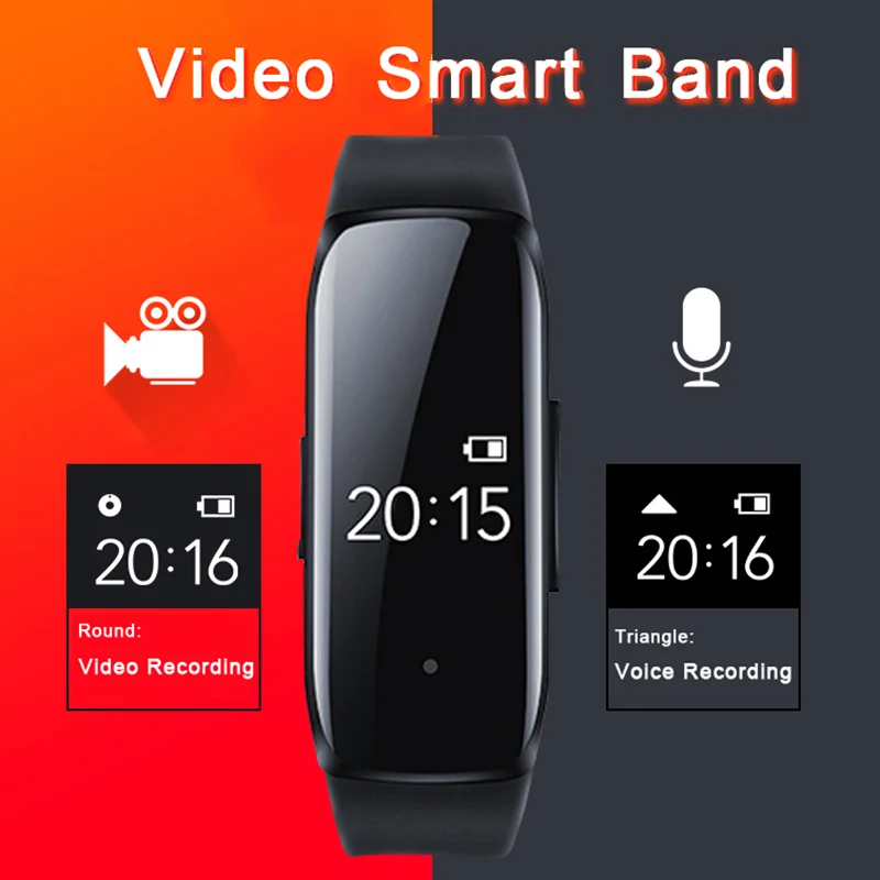 

Professional Recoding Smartband Voice Photo Recorder HD Screen Smart Band Watch Smartwatch