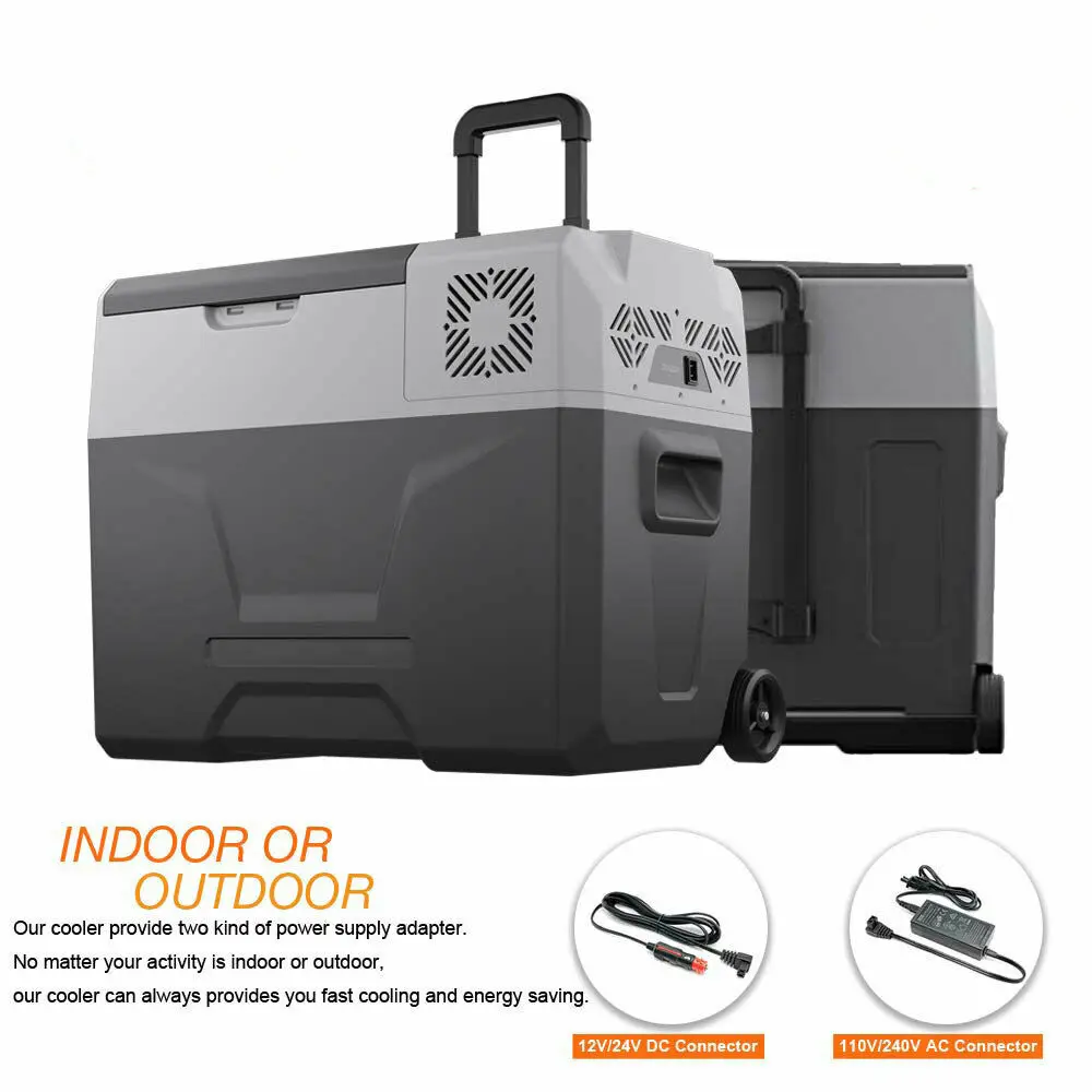 Portable Refrigerator 30 L Freezer With APP Controller Wheels LCD Display Car Compact Cooler Travel Refrigerator