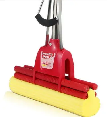

double-roller sponge mop/swab/swob, with stainless rod