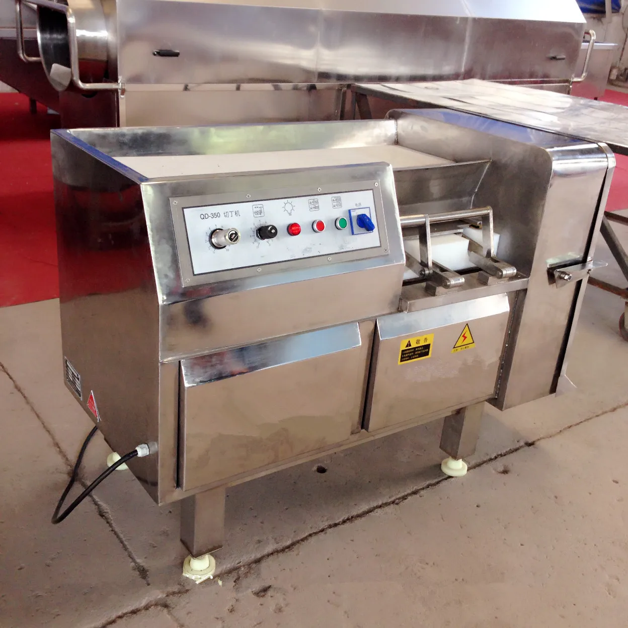 UDQD-350 из нержавеющей стали замороженное свежее мясо ломтик полосы кубик дикер резки машина