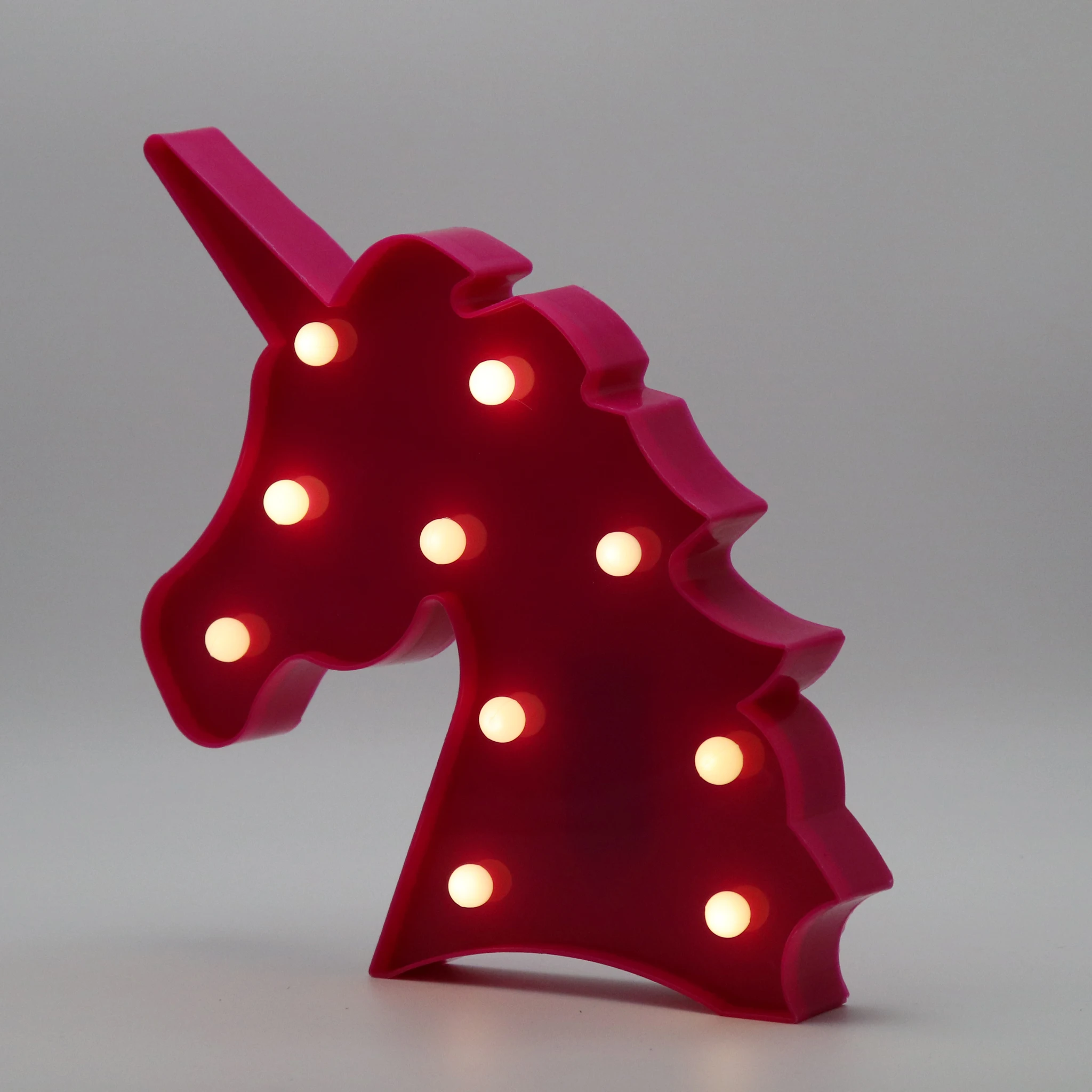 Светодиодные милые LED животные декорация Голова Единорога светодиодный ночник