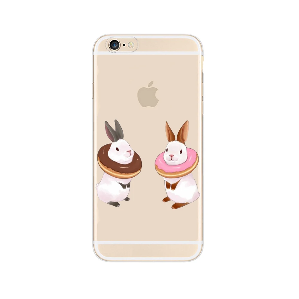 RUICCASE Милые чехлы с картинками животных собаки, свинки и кролика для Apple iPhone 8 X 7 6 6S Plus 5 5S SE, модные чехлы из жесткого поликарбоната.