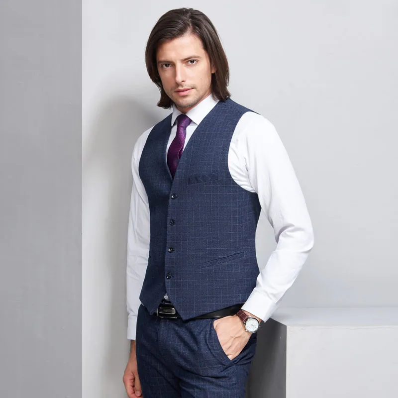 Желанная пора Для мужчин Темно синие смокинг костюм Slim Fit S Классический Бизнес