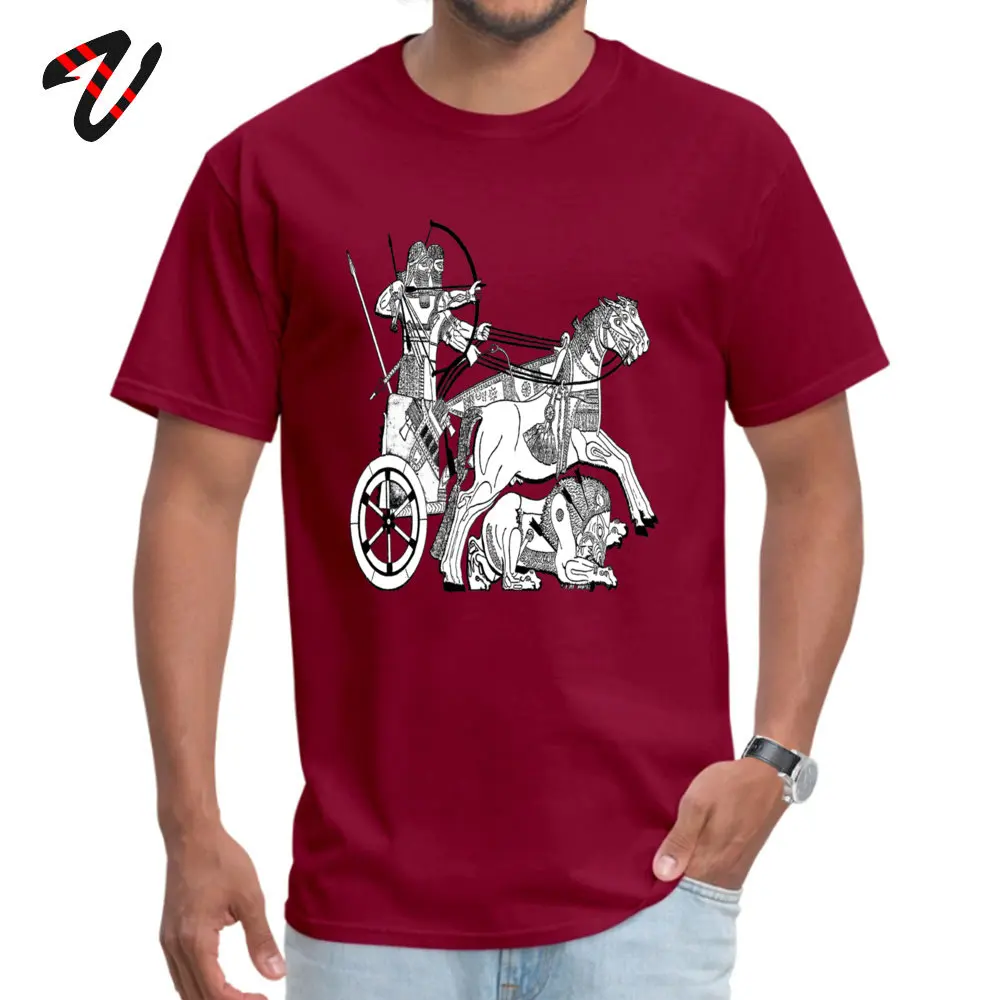 Geek Assyrian Chariots of War, футболки с круглым вырезом, топы на День дурака, футболки, щупальца для мужчин, семейные, чистые, Slash, Подарочная футболка - Цвет: Maroon
