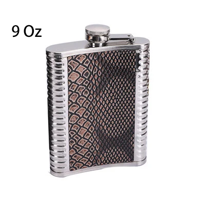 9 Oz 6/7/8/9 Oz Портативный Нержавеющая сталь плоская фляжка персонализированные открытый алкоголь виски Серебряная бутылка мини уход за автомобилем посуда для вина - Цвет: 9 Oz