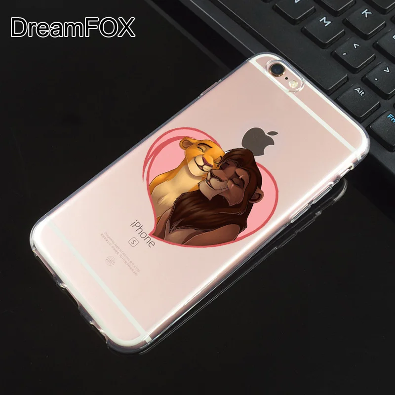 M549 милый Король Лев Мягкий ТПУ силиконовый чехол для Apple iPhone 11 Pro XR XS Max 8X7 6 6S Plus 5 5S SE