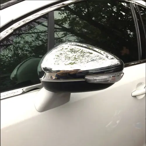 Хромированная Боковая дверь зеркало заднего вида подходит для 2014 2015 CITROEN C4L C4