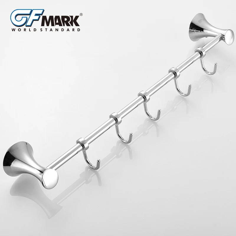 GFmark регулируемые настенные крючки хромированная вешалка из цинкового сплава