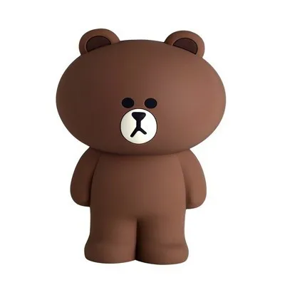 Cheng Pin чехол для карандашей с мультипликационным принтом Kawaii милый силиконовый коричневый Медведь Кролик 3D Сумка для карандашей детские игрушки подарки детский Декор - Цвет: 1PC No box Bear