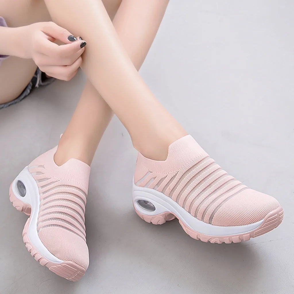 Женские кроссовки для бега SAGACE повседневные сетчатые с плетением Mujer May31 2019 |