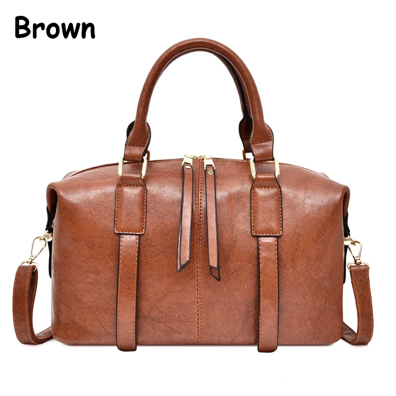 Toposhine Retro Boston Pillow Bag Lady Handbag New Fashion Casual Joker Shoulder Messenger Bag