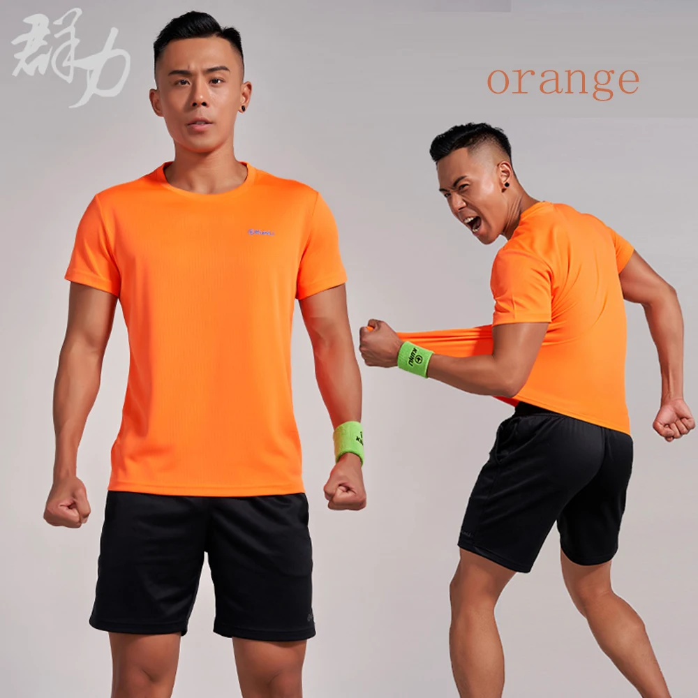 Kunli 2018 new men's tennis shirt outdoor sports O collar clothing running badminton clothing basketball short T-shirt shirt tee