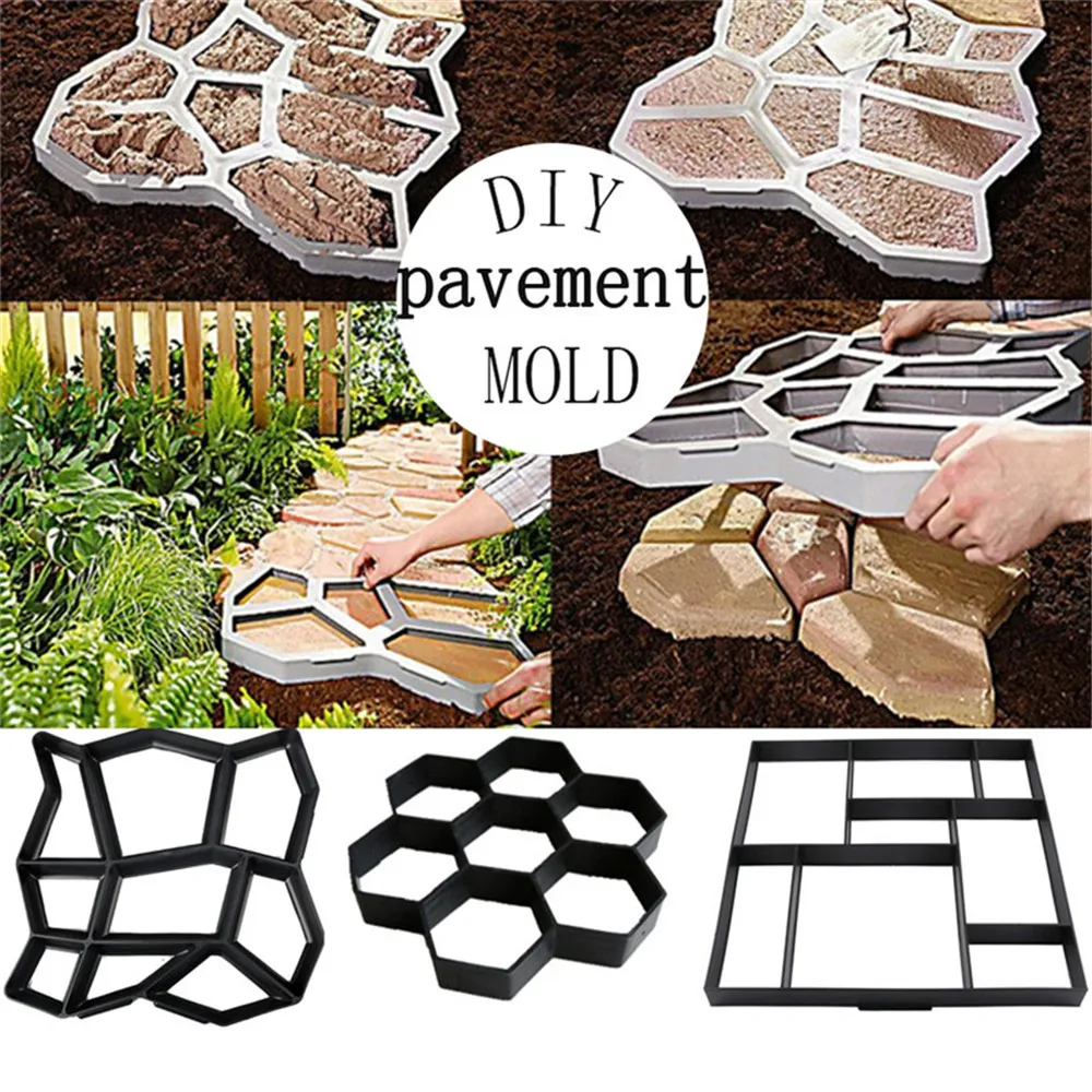 Сад камень ходьбы чайник Плесень DIY тротуар конкретные формы подъездных дорожек
