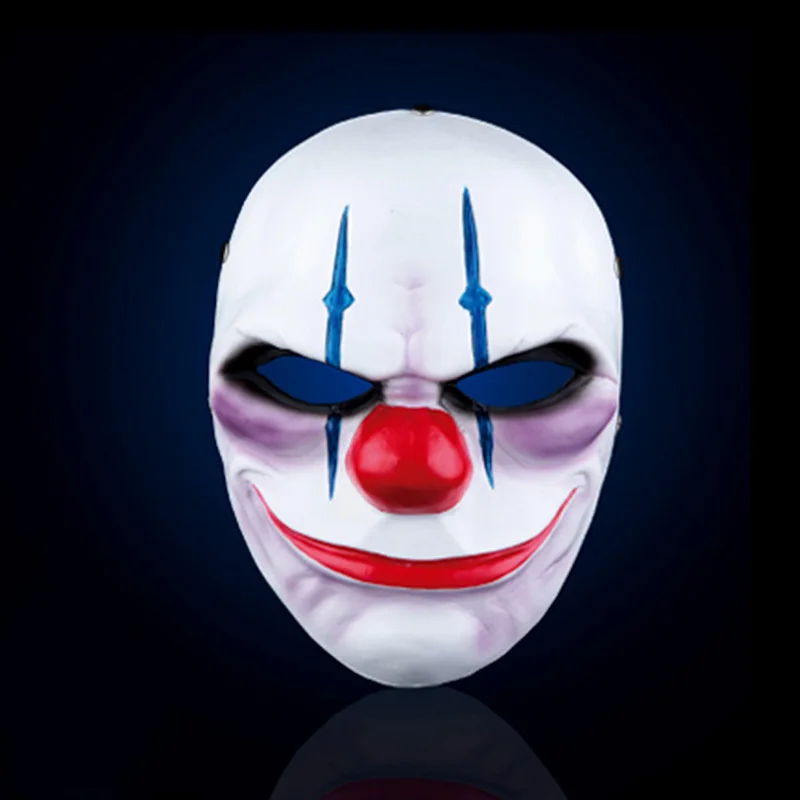 H & D Смола Payday 2 цепи Клоун Маска Тушь для ресниц террор Вечеринка Маскарад