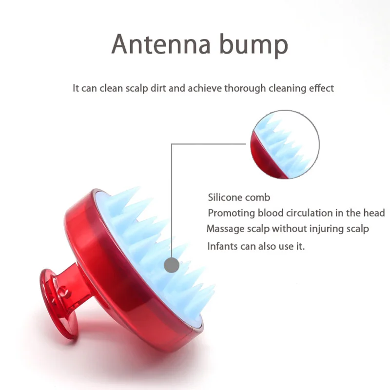1 шт. гребень для мытья волос Brainbow силиконовая массажная насадка головы шампунь