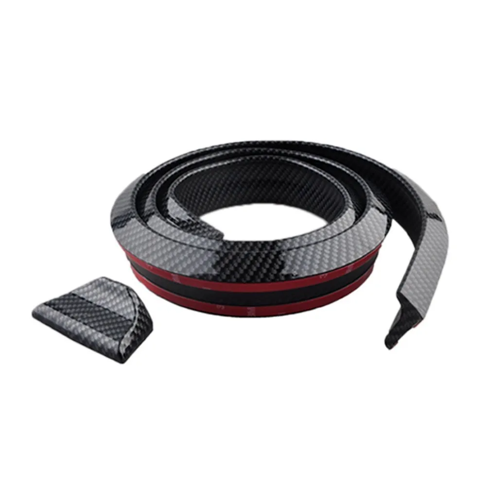 Black 3.5cm Заднее крыло автомобиля спойлер из углеродного волокна мягкая резина DIY ремонт экстерьера автомобиля-Стайлинг для хвоста багажника крыши отделка комплект аксессуаров - Цвет: Black 3.5cm