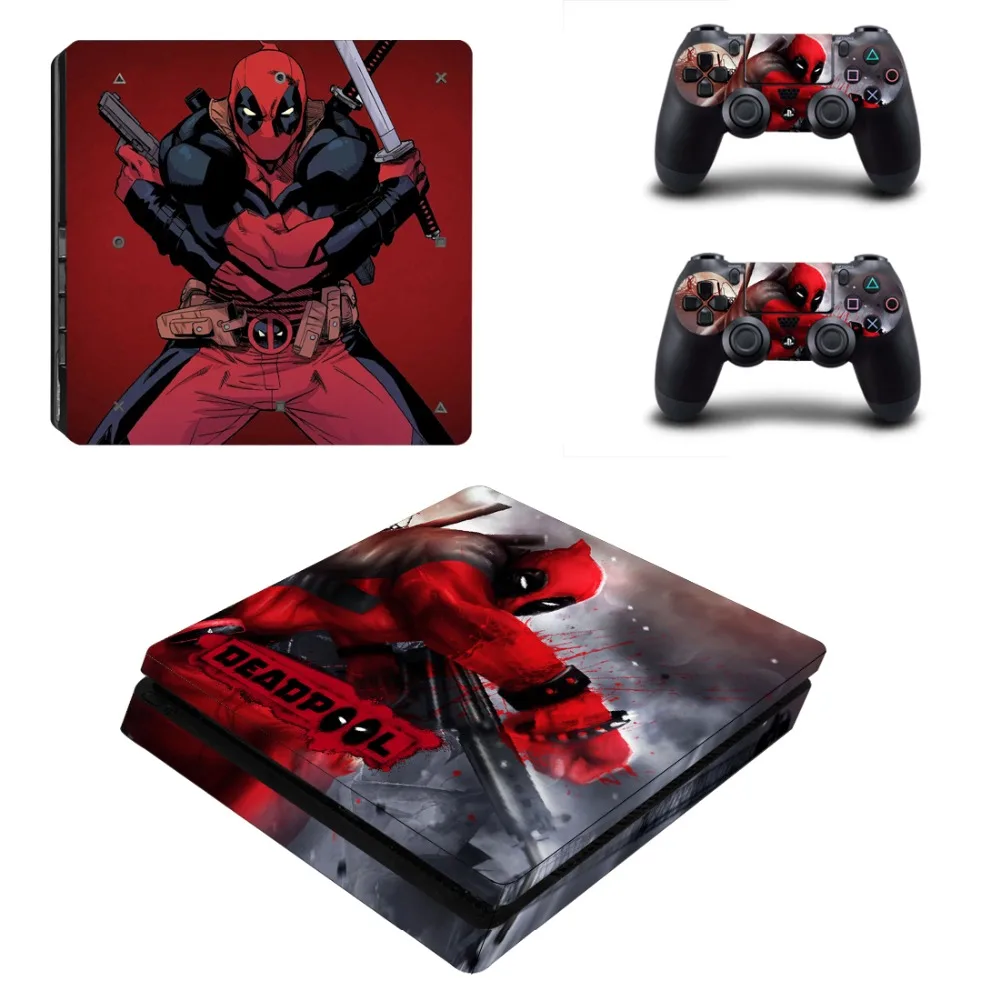 Пленка Дэдпул PS4 Slim Skin Наклейка для консоли Sony PlayStation 4 и контроллера наклейка