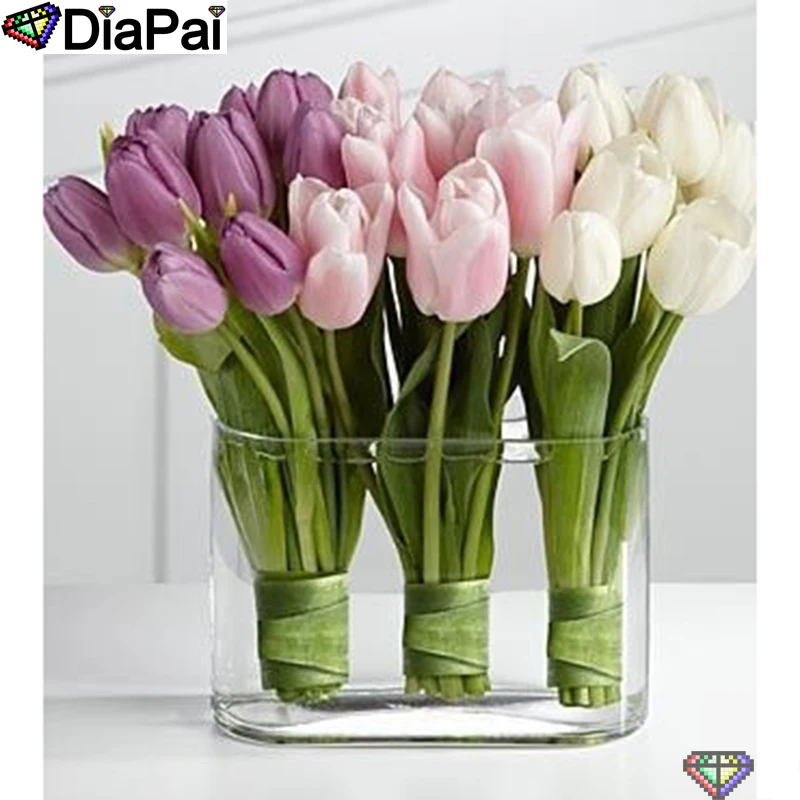 

DIAPAI 5D DIY Алмазная картина 100% полная квадратная/круглая дрель "Цветочный пейзаж" Алмазная вышивка крестиком 3D декор A23265