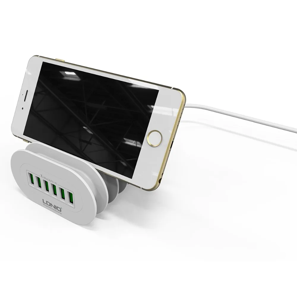 LDNIO A6702 6 USB мульти портов зарядная станция Смарт Адаптивная 7A настольное Универсальное зарядное устройство