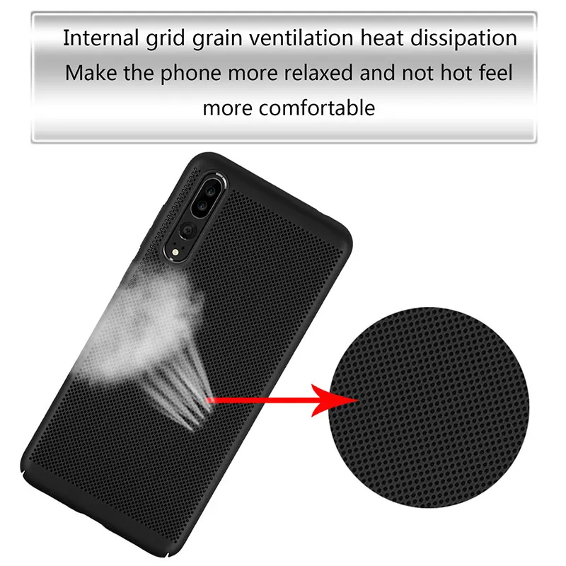 Ascromy For Huawei P20 Pro Case Breathable Heat Dissipating Mesh Cover P10 Lite P9 Honor 9 Mate Phone Accessories |