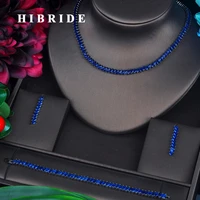 hibride charm marquise cut cubic zirconia blue stone women jewelry set earring set bride dress accessories wholesale price n 409