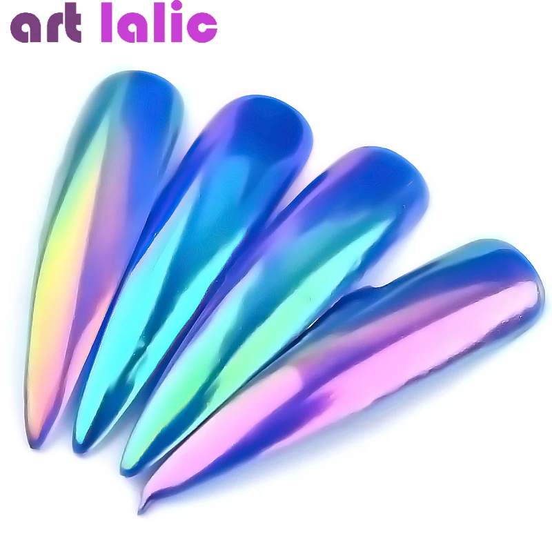 Artlalic 1 коробка волшебный зеркальный неоновый пигментный порошок Aurora 0 2 г
