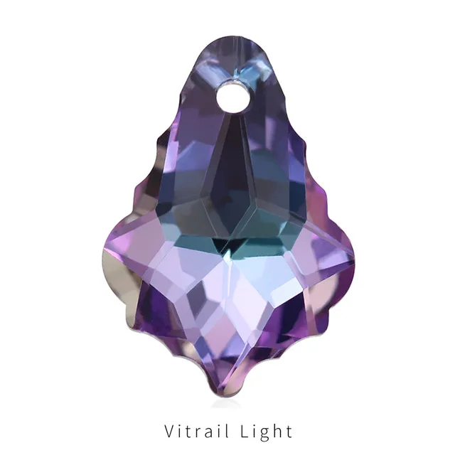 vitrail light color 16 шт. Кристалл от 6090# барокко Кленовый лист форма кулон K9 стеклянные стразы бусины для рукоделия ювелирных изделий - Цвет: vitrail light color