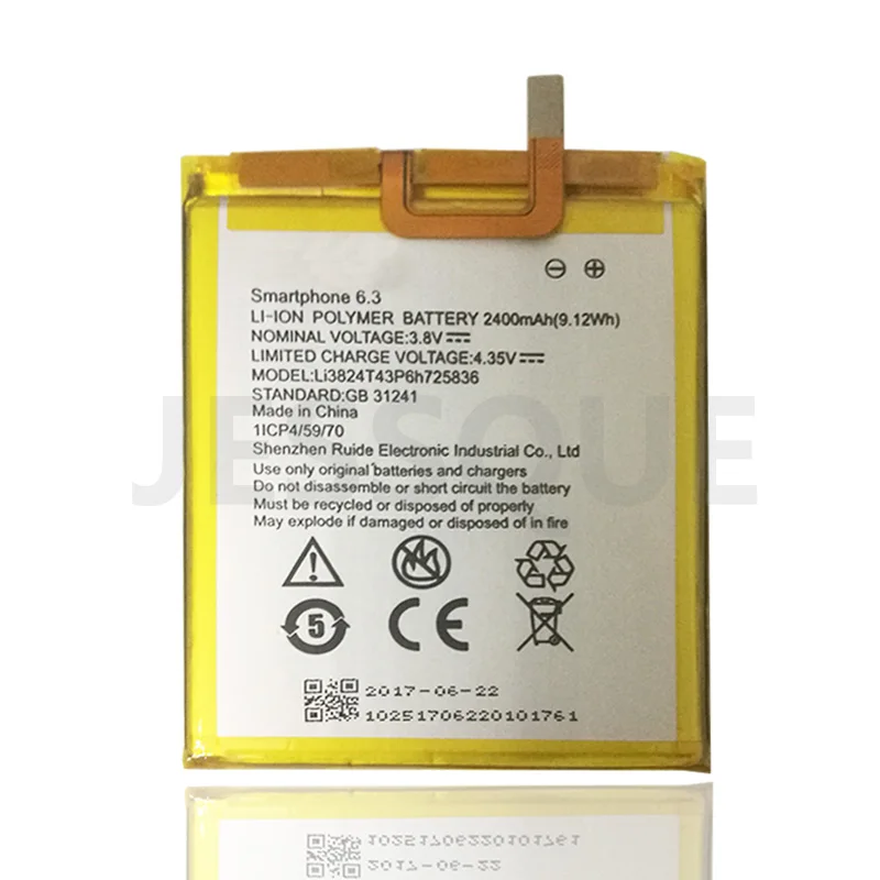 первоначально 2400mah Li - Ion полимерная батарея смартфона 6.3 для тесла аккумулятор |