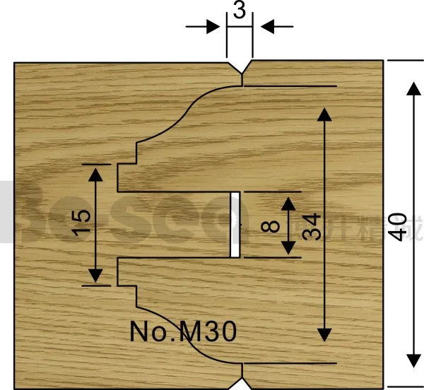 5 шт./компл. дверная рама резак для деревообработки 3 шт.-паз 2pcs-Mortise шпинделя машина резак Бо-море - Длина режущей кромки: M30