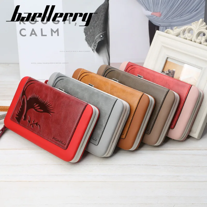 2018 Lunch box wallet women long PU Phone Holder Pocket Zipper Purse Strap Money Bag Coin For phone WB068 | Багаж и сумки