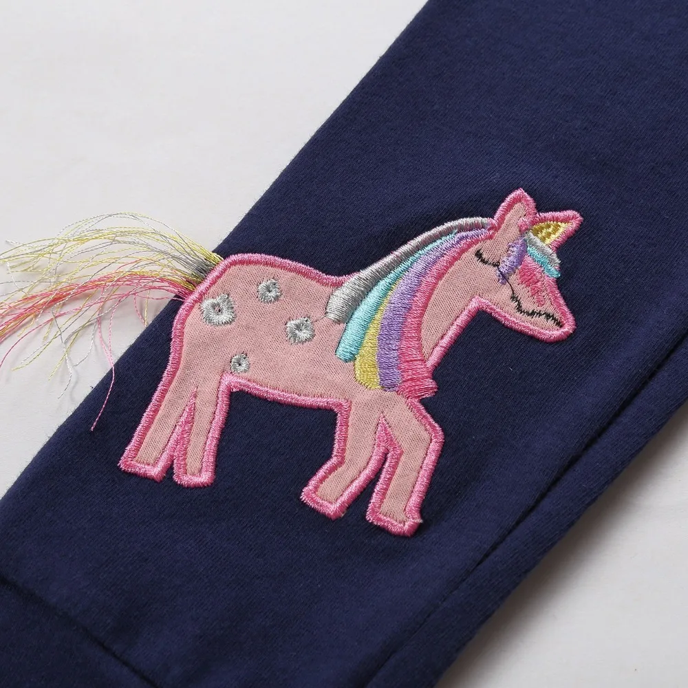 New Fall Autumn Spring baby girls Printing cartoon Leggings Quality Cotton rainbow Unicorn Pants 2-7year Clothes Clothing