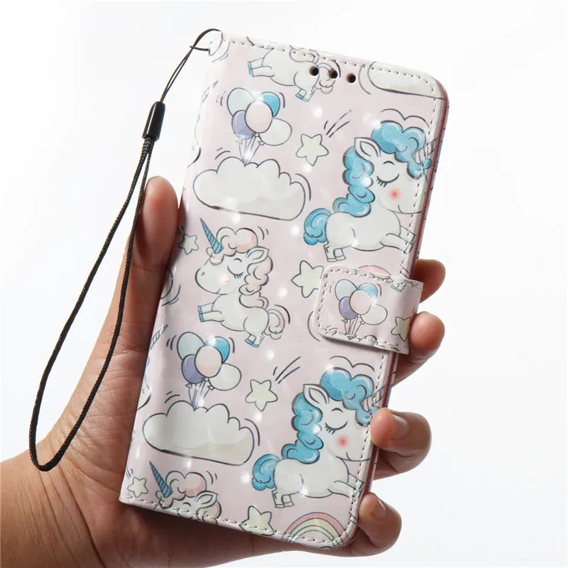 

Wekays For Samsung A8 Plus 2018 Cute Cartoon 3D Unicorn Skull Leather Funda Case For Samsung Galaxy A8 Plus A8+ 2018 Cover Case