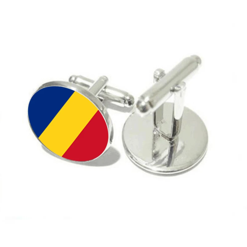 Мужские запонки высокое качество мировой национальный флаг румынский женские |
