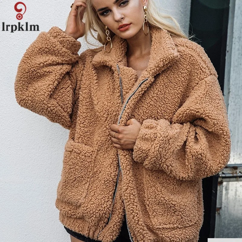 Женское пальто с искусственным мехом куртка из овчины зимнее короткое для женщин
