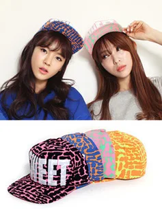 Fashion neon color sweet flat brim 