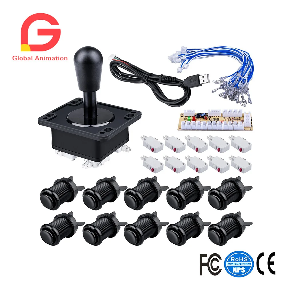 Аркадные кнопки и джойстик DIY для Raspberry Pi аркадный контроллер в стиле HAPP комплект