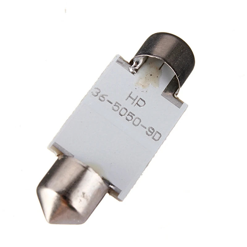 4 шт 35 мм 3528 9SMD Xenon Белый Салон для автомобиля свет/номерной знак гирлянда 6000 7000 K DC