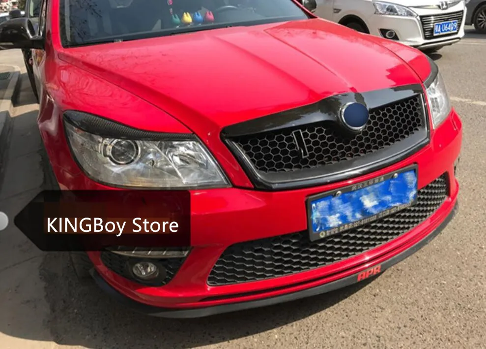 ABS оригинальная аутентичная Автомобильная Передняя решетка Вокруг отделки гоночных грилей отделка для Skoda New Octavia RS 2010