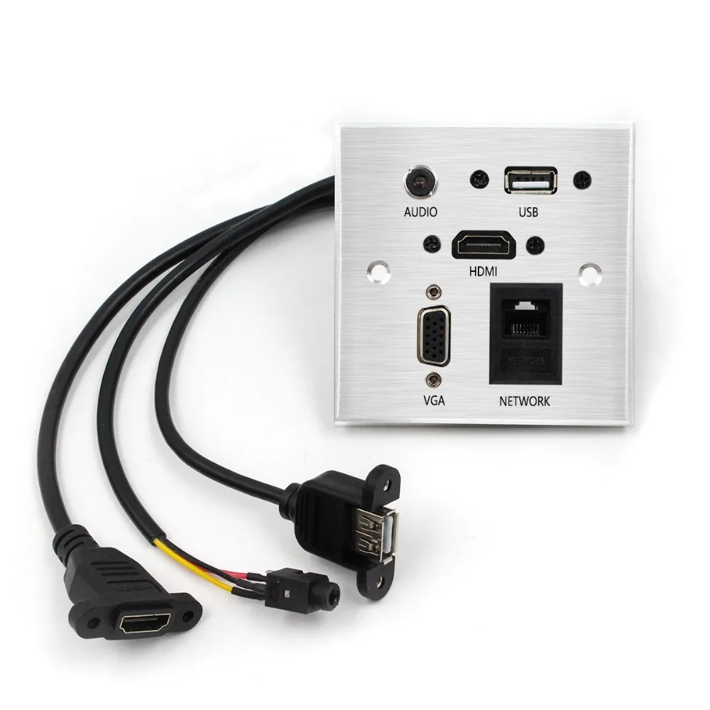 WIISTAR hdmi, vga USB зарядное устройство и сетевой блок питания для офисного рабочего стола серебристый