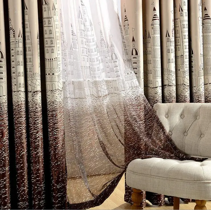 В средиземноморском стиле затемненные шторы для гостиной rideaux ле салон спальни