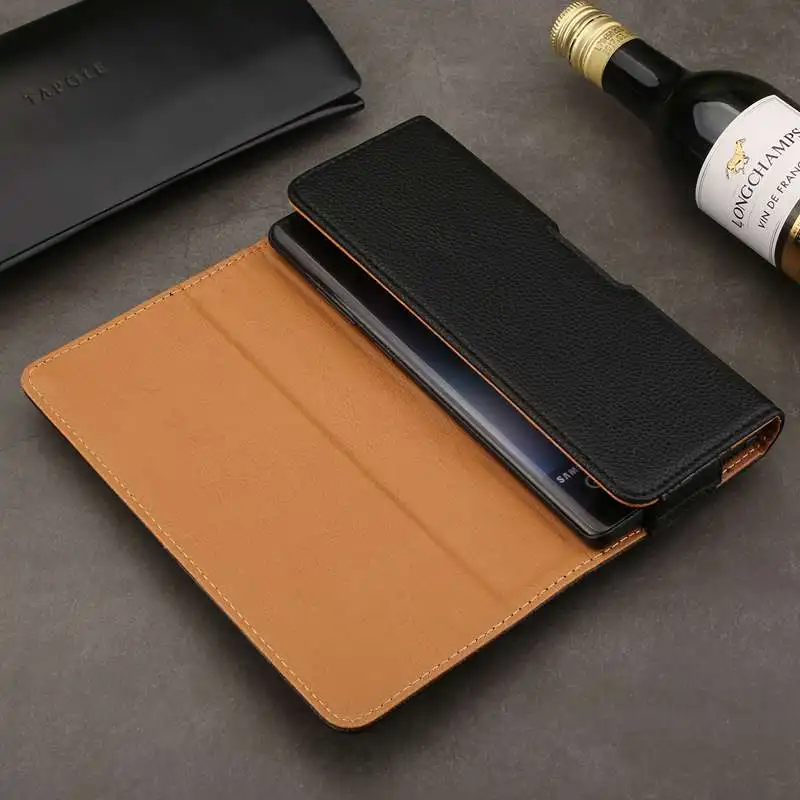 Кожаный чехол для Iphone XS 11 Pro Max Litch с зажимом ремня универсальный чехол-кобура