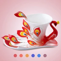 friends blessing coffee cup set ceramic bone china cup cup european creative english afternoon tea red