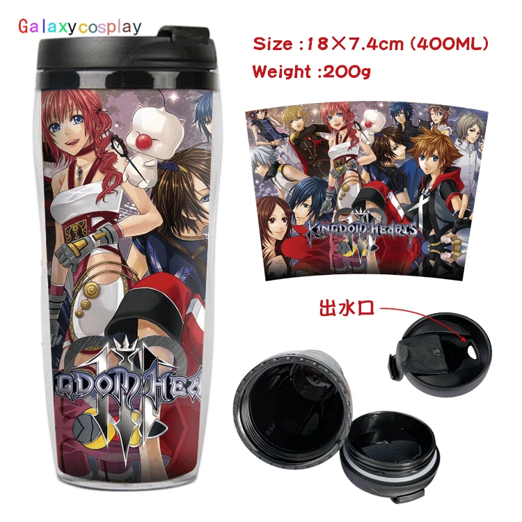 Аниме Kingdom Hearts Sora Riku 5 стилей двухслойная Вакуумная чашка для кофе 400 мл емкость портативный аксессуар для косплея Рождественский подарок