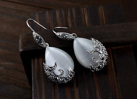 Наборы свадебных ювелирных изделий 2020 Новая мода Ретро Винтаж Имитация опала