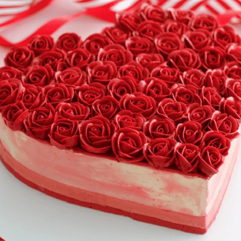 Изделия из сахара форма для торта силиконовая в виде цветка розы 3D Fondant (сахарная)