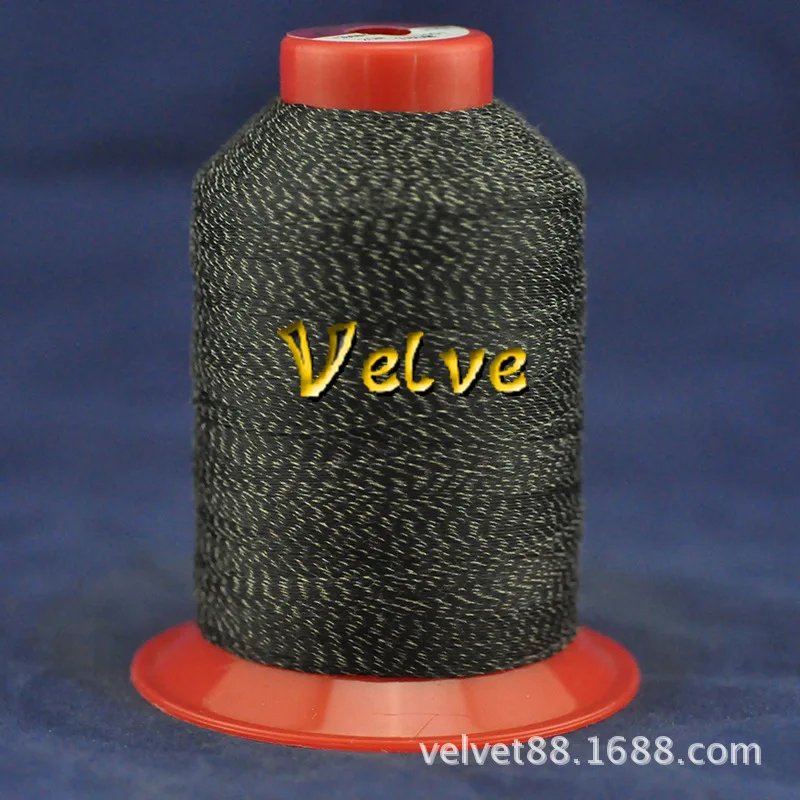 Проводящая швейная нить из углеродного волокна 150D черный антистатический провод